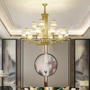 Modern gold geometric decorbites crystal chandelier living room light