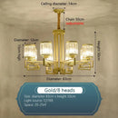 Modern gold geometric decorbites crystal chandelier living room light