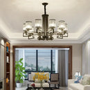 Modern gold geometric decorbites crystal chandelier living room light