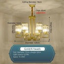Modern gold geometric decorbites crystal chandelier living room light