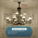 Modern gold geometric decorbites crystal chandelier living room light