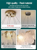 Modern white and gold decorbites crystal chandelier bedroom light
