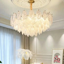 Modern white and gold decorbites crystal chandelier bedroom light