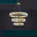 Modern blue & amber crystal chandelier pendant dining room light
