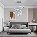 Modern chrome multi tier crystal chandelier dining room pendant light