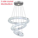 Modern chrome multi tier crystal chandelier dining room pendant light