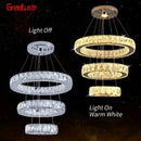 Modern chrome multi tier crystal chandelier dining room pendant light