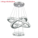 Modern chrome multi tier crystal chandelier dining room pendant light