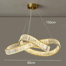 DecorBites™ Crystal Chandelier Pendant Lamp for Modern Home Dining Room Living Room Lighting