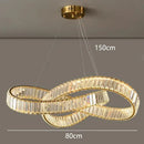 DecorBites™ Crystal Chandelier Pendant Lamp for Modern Home Dining Room Living Room Lighting