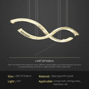 Modern gold infinity crystal chandelier pendant lamp living room