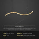 Modern gold infinity crystal chandelier pendant lamp living room