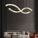 Modern gold infinity crystal chandelier pendant lamp living room