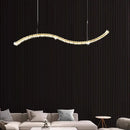 Modern gold infinity crystal chandelier pendant lamp living room