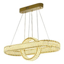 Modern gold interlocking ring decorbites crystal chandelier living room