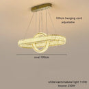 Modern gold interlocking ring decorbites crystal chandelier living room