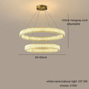 Modern gold interlocking ring decorbites crystal chandelier living room