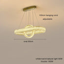 Modern gold interlocking ring decorbites crystal chandelier living room
