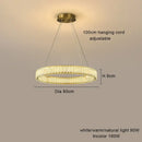Modern gold interlocking ring decorbites crystal chandelier living room