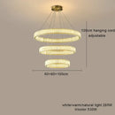 Modern gold interlocking ring decorbites crystal chandelier living room