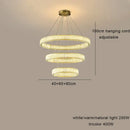 Modern gold interlocking ring decorbites crystal chandelier living room