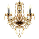 Luxury cognac gold crystal chandelier pendant light for dining room