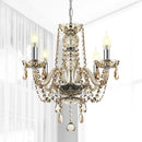 Luxury cognac gold crystal chandelier pendant light for dining room