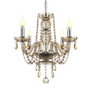 Luxury cognac gold crystal chandelier pendant light for dining room