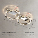 Modern gold spiral crystal chandelier pendant light dining room