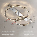 Modern gold spiral crystal chandelier pendant light dining room
