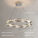 Modern gold spiral crystal chandelier pendant light dining room