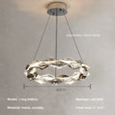 Modern gold spiral crystal chandelier pendant light dining room