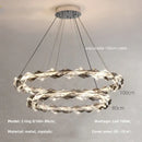 Modern gold spiral crystal chandelier pendant light dining room