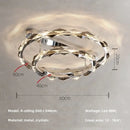 Modern gold spiral crystal chandelier pendant light dining room