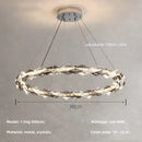Modern gold spiral crystal chandelier pendant light dining room