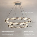 Modern gold spiral crystal chandelier pendant light dining room