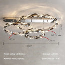 Modern gold spiral crystal chandelier pendant light dining room