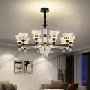 DecorBites™ Crystal Chandelier Pendant Light for Living and Dining Room Luxury Home Decor