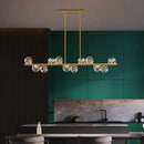 Modern gold crystal chandelier pendant light for dining room