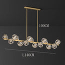 Modern gold crystal chandelier pendant light for dining room