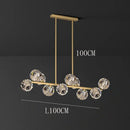 Modern gold crystal chandelier pendant light for dining room