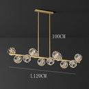 Modern gold crystal chandelier pendant light for dining room