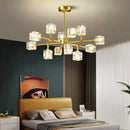 Luxury gold crystal chandelier pendant light for living room