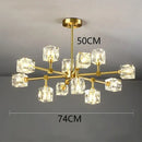 Luxury gold crystal chandelier pendant light for living room