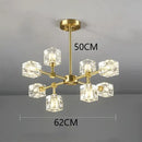 Luxury gold crystal chandelier pendant light for living room