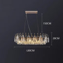 Luxury gold amber crystal chandelier pendant light living room