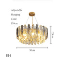 Modern gold crystal chandelier pendant light for living room