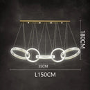 Modern interlocking crystal chandelier pendant light dining room
