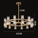DecorBites™ Crystal Chandelier Pendant Light for Living Room Dining Room Ceiling Lighting