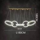 Modern interlocking crystal chandelier pendant light dining room